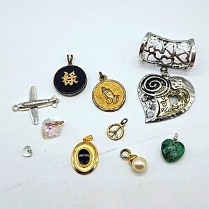 Lot 10 Pieces Pendants Charms Assorted Designs Fashion Jewelry